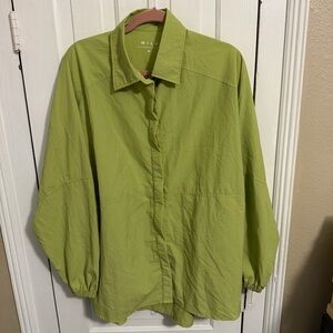 Wilo the Label Women's Parachute Shirt Lime Green Athletic Medium K